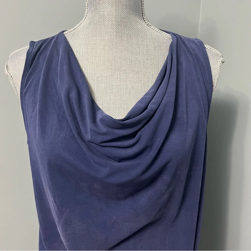 MICHAEL MICHAEL KORS cowl neck sleeveless blouse with zipper detail size medium - Picture 2 of 9